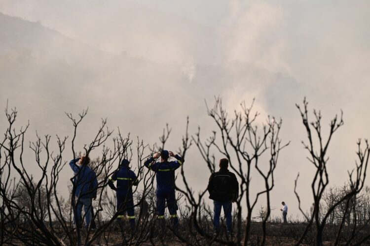 Φωτιά στην Κορινθία: Αδιάκοπη μάχη με διάσπαρτες μικρές εστίες, χωρίς ενεργό μέτωπο
