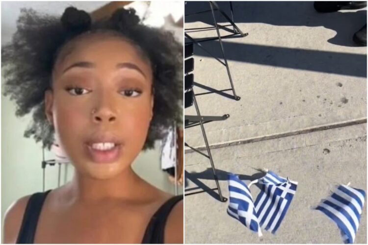 Συνελήφθη η TikToker που έσκιζε ελληνικές σημαίες έξω από εστιατόριο στο Νιου Τζέρσεϊ