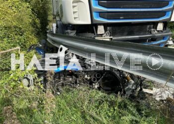 Ηλεία: Νεκρός 68χρονος Καναδός δικυκλιστής που συγκρούστηκε με νταλίκα