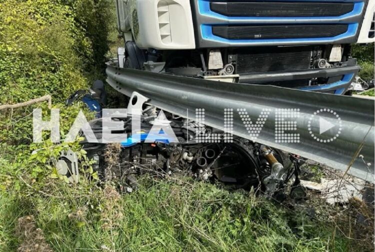 Ηλεία: Νεκρός 68χρονος Καναδός δικυκλιστής που συγκρούστηκε με νταλίκα