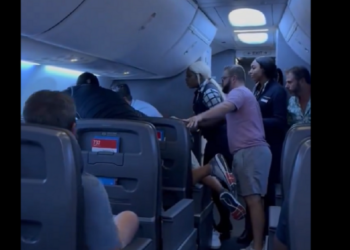 Xάος σε πτήση: Άνδρας χτύπησε τη σύζυγο του και του επιτέθηκαν επιβάτες και πλήρωμα (video)