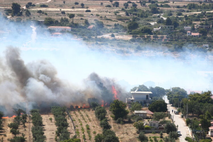 Φωτιά στη Λεωφόρο Μαραθώνος: Ποιοι δρόμοι είναι κλειστοί