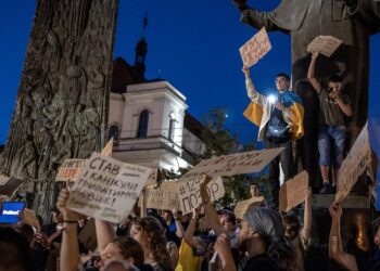 Ουκρανία διαδήλωση κατά του Ζελένσκι