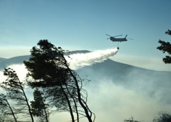 Σε εξέλιξη η φωτιά στην Ευρυτανία – Δεν κινδυνεύει οικισμός