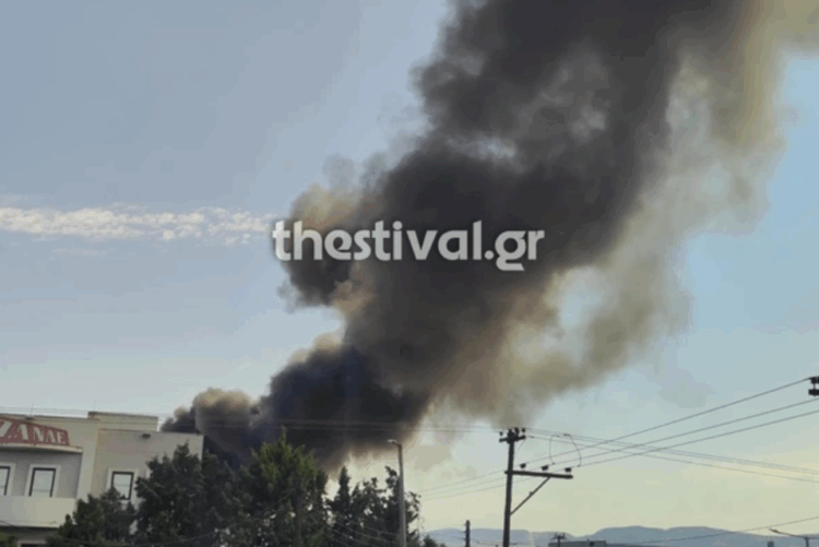 Συναγερμός για φωτιά σε εργοστάσιο στη Σίνδο – Ήχησε το 112