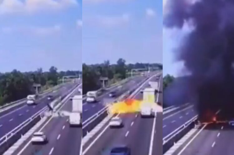 Ιταλία: Διθέσιο αεροσκάφος συνετρίβη σε αυτοκινητόδρομο έξω από την Μπρέσια – Νεκροί οι δυο επιβάτες