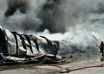 Φωτιά στο εργοστάσιο στη Ριτσώνα