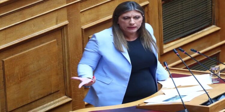 Ζωή Κωνσταντοπούλου σε Αυγενάκη: «Σηκωθήκατε για να μας χτυπήσετε όπως κάνατε στο αεροδρόμιο»