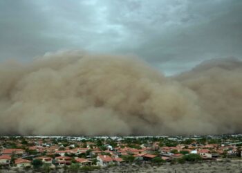 Τρομερή αμμοθύελλα τυλίγει το Φοίνιξ με απόκοσμο πέπλο σκόνης