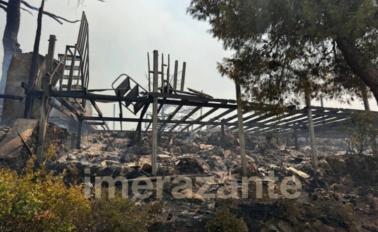 Κάηκαν σπίτια στην Ζάκυνθο: Φωτο – οδοιπορικό στην καμένη γη