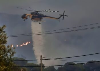 Συνεχίζεται η μάχη με τις φλόγες στην Ανατολική Αττική: Σε δράση τα εναέρια μέσα από το πρώτο φως