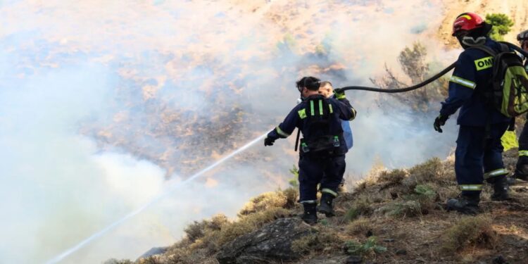 Χάρτης πρόβλεψης κινδύνου πυρκαγιάς για σήμερα, Δευτέρα