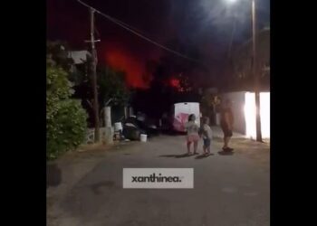 Φωτιά στην Ξάνθη – Κοντά στις εγκαταστάσεις πετρελαίου