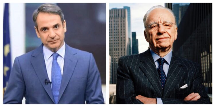 Για ψάρι στην Τήνο ο Κυριάκος Μητσοτάκης με τον μεγιστάνα των ΜΜΕ Ρούπερτ Μέρντοχ