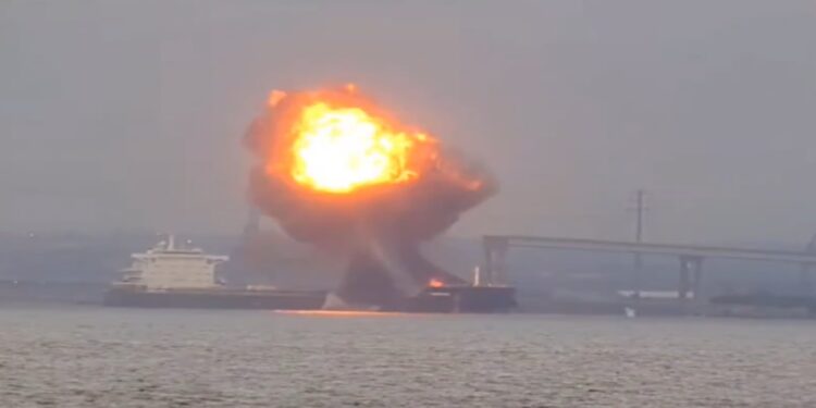 Έκρηξη σε ελληνόκτητο φορτηγό πλοίο στη Βαλτιμόρη
