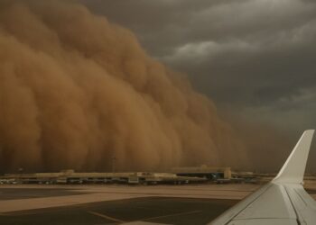 Αριζόνα: Το εντυπωσιακό «τείχος σκόνης» πάνω από το αεροδρόμιο του Φοίνιξ (Βίντεο)