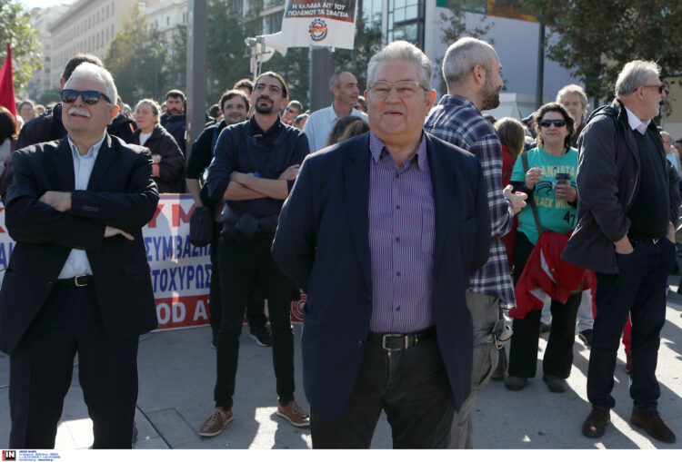 Με το ΠΑΜΕ στην απεργία ο Δημήτρης Κουτσούμπας