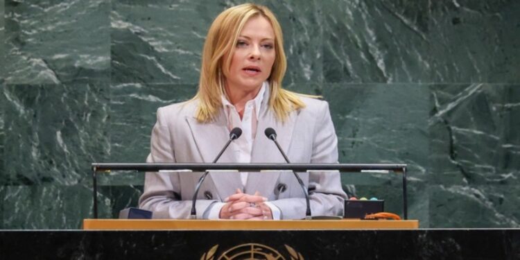 Μελόνι από το βήμα του ΟΗΕ: Δριμεία κριτική κατά της Ρωσίας και υπέρ του Ισραήλ