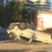 Ανατροπή αυτοκινήτου στη λεωφόρο Ποσειδώνος