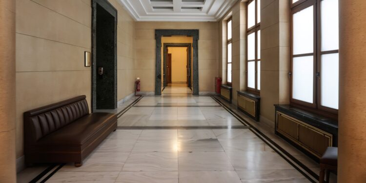 Το εσωτερικό της Βουλής κοντά στο κυλικείο