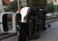 Θεσσαλονίκη: Αυτοκίνητο ντελαπάρισε στη μέση του δρόμου