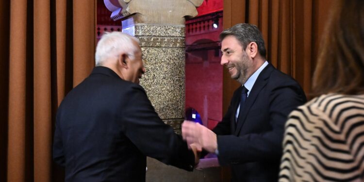 Συνάντηση Νίκου Ανδρουλάκη με τον Αντόνιο Κόστα στο Άμστερνταμ