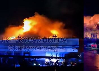 Μεγάλη φωτιά στην Κέρκυρα σε επιχείρηση κατεψυγμένων – Εστάλη 112