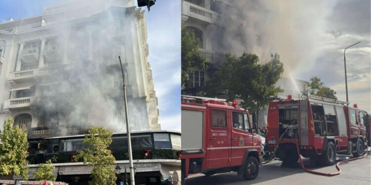 Θεσσαλονίκη: Μεγάλη φωτιά – Στις φλόγες γνωστό κατάστημα στη Λεωφόρο Νίκης