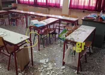 Ηγουμενίτσα: Νέο περιστατικό με πτώση σοβάδων από το ταβάνι σε δημοτικό σχολείο Ι ΒΙΝΤΕΟ
