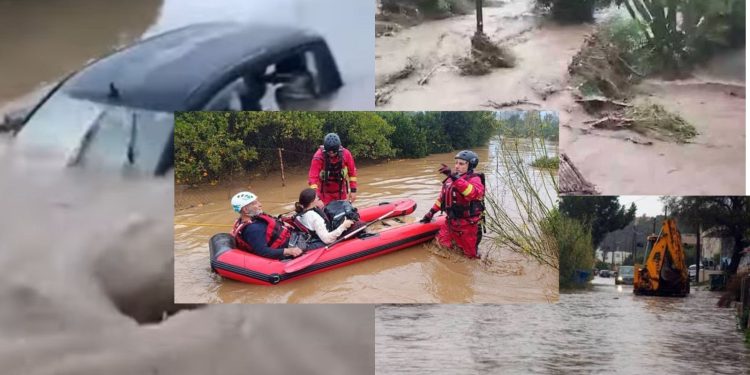 Κακοκαιρία Byron: Χάος σε Λακωνία, Αττική, Κρήτη και Ρόδο – Πλημμύρες, κατολισθήσεις και απεγκλωβισμοί (βίντεο)