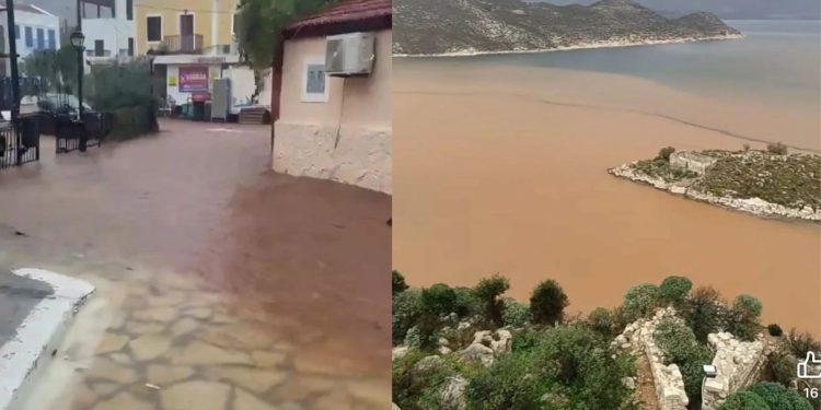 Κακοκαιρία Byron: Σε κατάσταση έκτακτης ανάγκης το Καστελόριζο (φωτό)