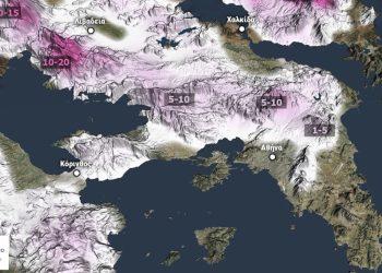 Ψυχρή “εισβολή” φέρνει πολύ κρύο και χιόνια – Χάρτης του meteo για τις χιονοπτώσεις στην Αττική