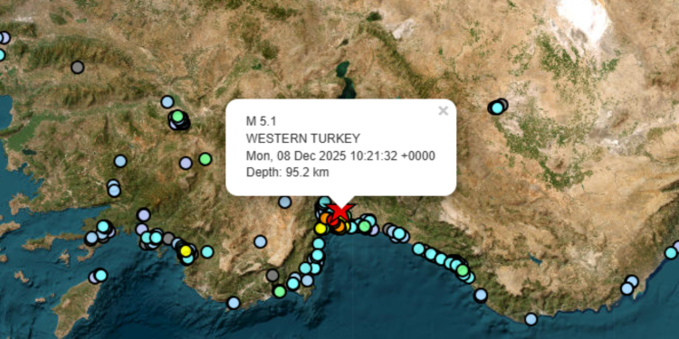 Τουρκία: Σεισμός 5.1 Ρίχτερ στην Αττάλεια