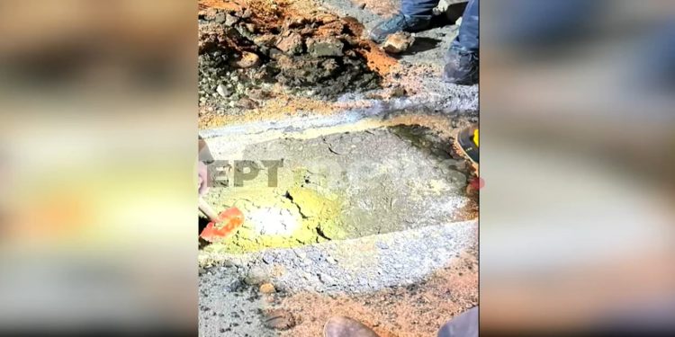 «Βιολάντα»: Βρέθηκε τρύπα σε σωλήνα μεταφοράς προπανίου – Φωτογραφία ντοκουμέντο από το σημείο της διαρροής